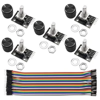 ky 040 rotary encoder module with knob cap 40pcs breadboard jumper wires male to female 20cm length for arduino