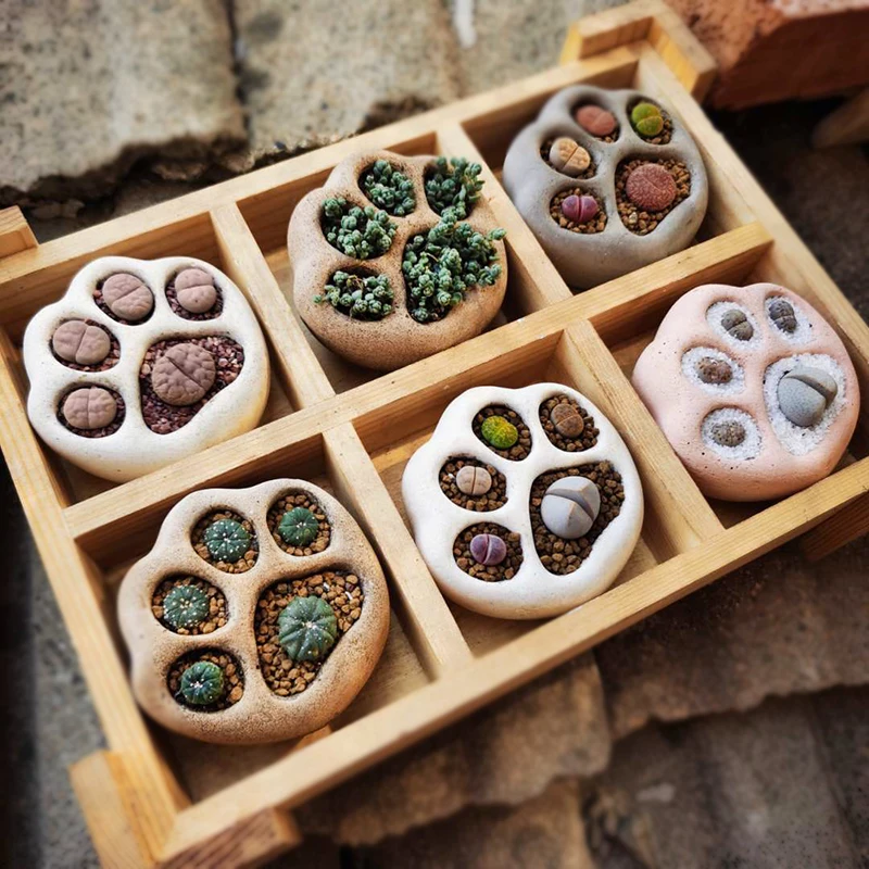 Бетонные формы цветочный горшок для суккулентных растений садовых плантаторов