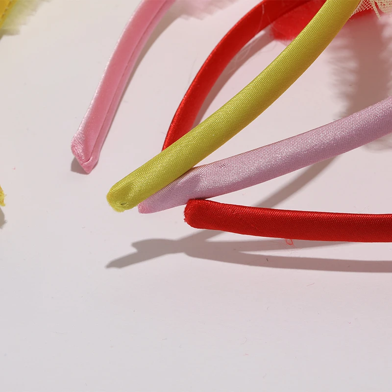 

2020 Cartoon Cute Girl Hairpins Headband Mesh-Cloth Rhinestone Children Elastic Hairpins For Girls Hand-Woven Hair Accessorie