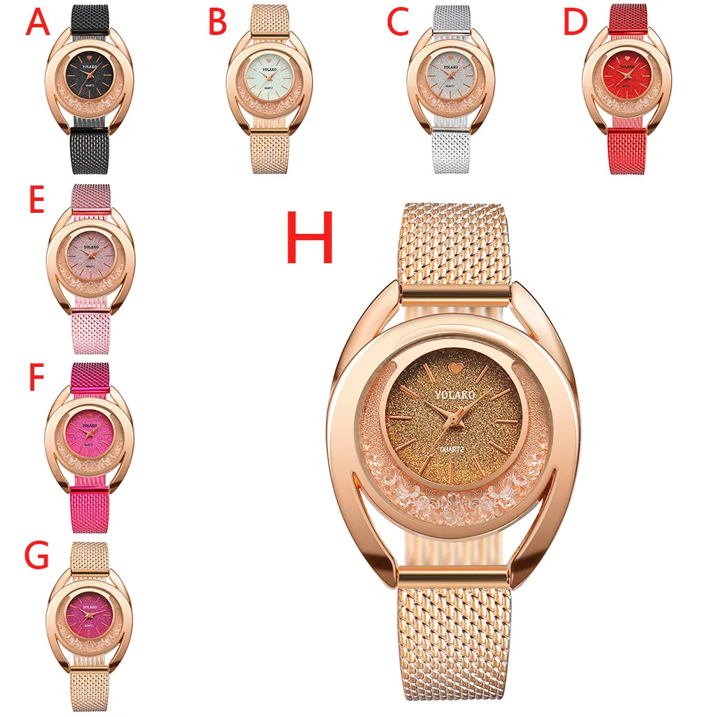 

Rose Gold Women Watch 2021 Top Brand Luxury Magnetic Starry Sky Lady Wrist Watch Mesh Female Clock For Dropshipping Reloj Mujer
