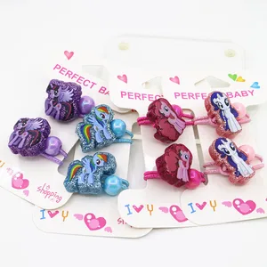 2 шт. Новый мультяшный милый головной убор принцессы Детский Эластичный головной убор Детские резинки для волос аксессуары для девочек