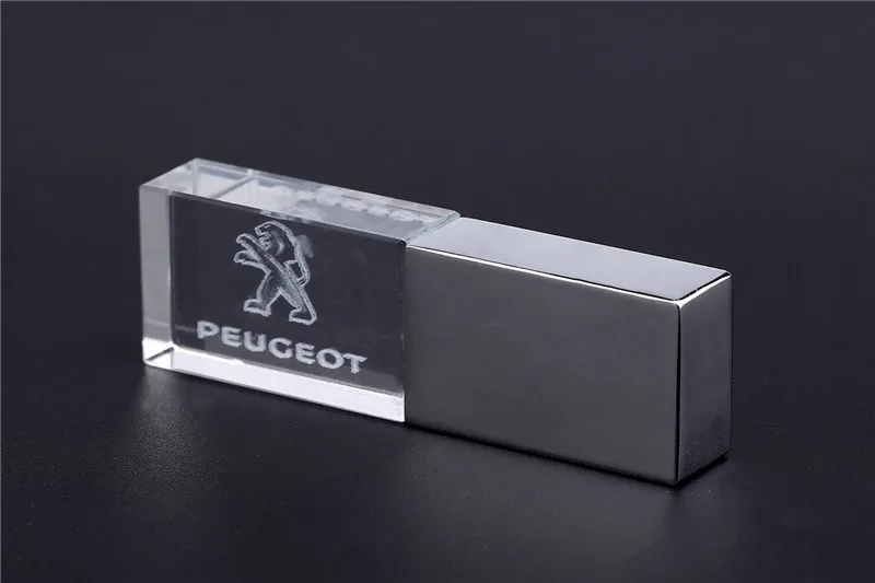 JASTER peugeot crystal+ металлический USB флеш-накопитель, флешка, 4 ГБ, 8 ГБ, 16 ГБ, 32 ГБ, 64 ГБ, 128 ГБ, Внешняя память, u-диск