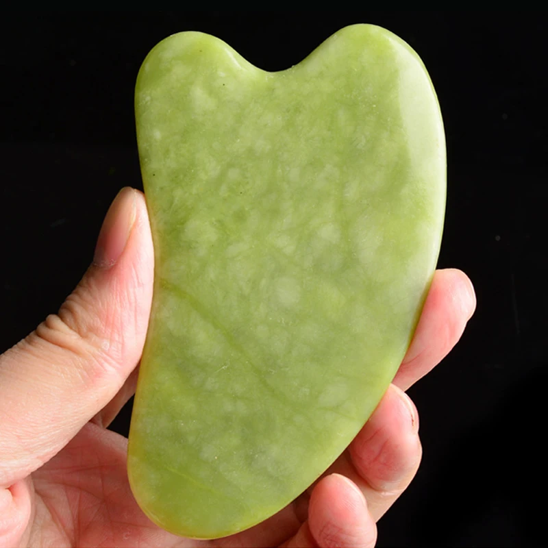 Нефритовый камень искусственная кожа двойная пластина массажер для лица шеи