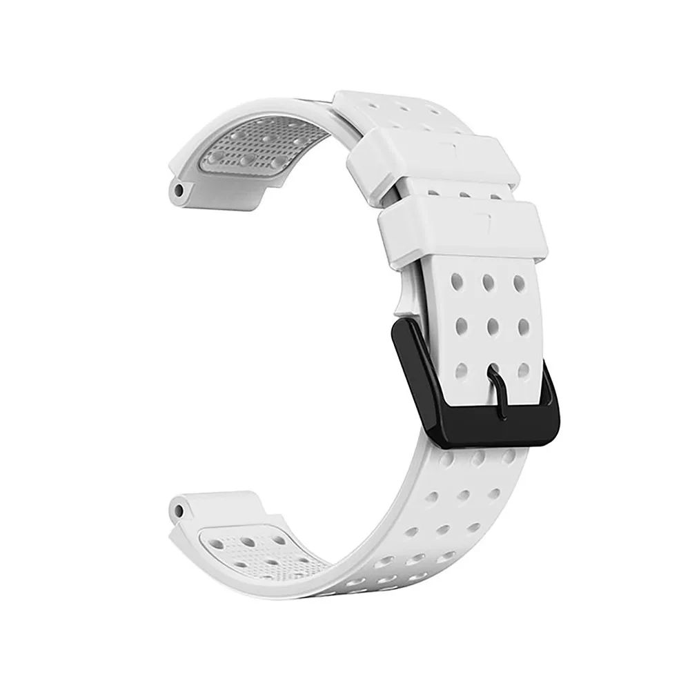

for Garmin Approach S20 Watch Monochrome Round Hole Silicone Watch Band Wristwatch Strap Bracelet Belt with Tool