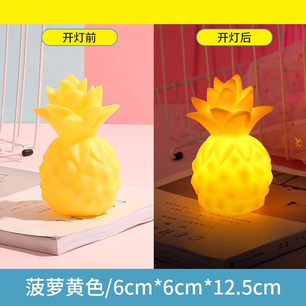 

Мультяшный Ночной светильник в виде ананаса для детской комнаты, спокойный ночной Светильник для сна, подарок на день Святого Валентина, шк...