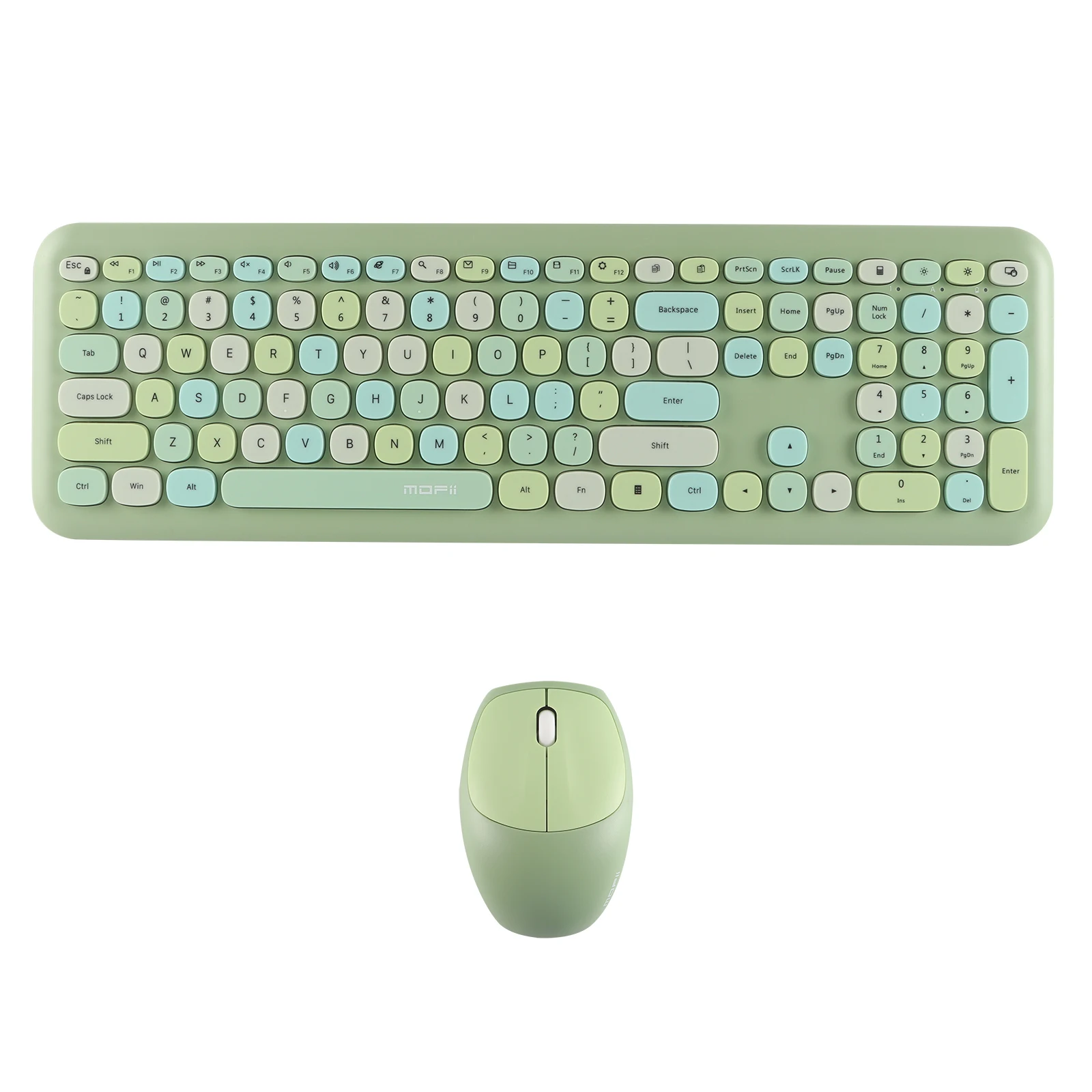 Teclado sem Fio Chave para Computador Silencioso Rato Combinação Usb Óptico Colorido 110 Teclado Portátil Desktop 2.4g 1200dpi