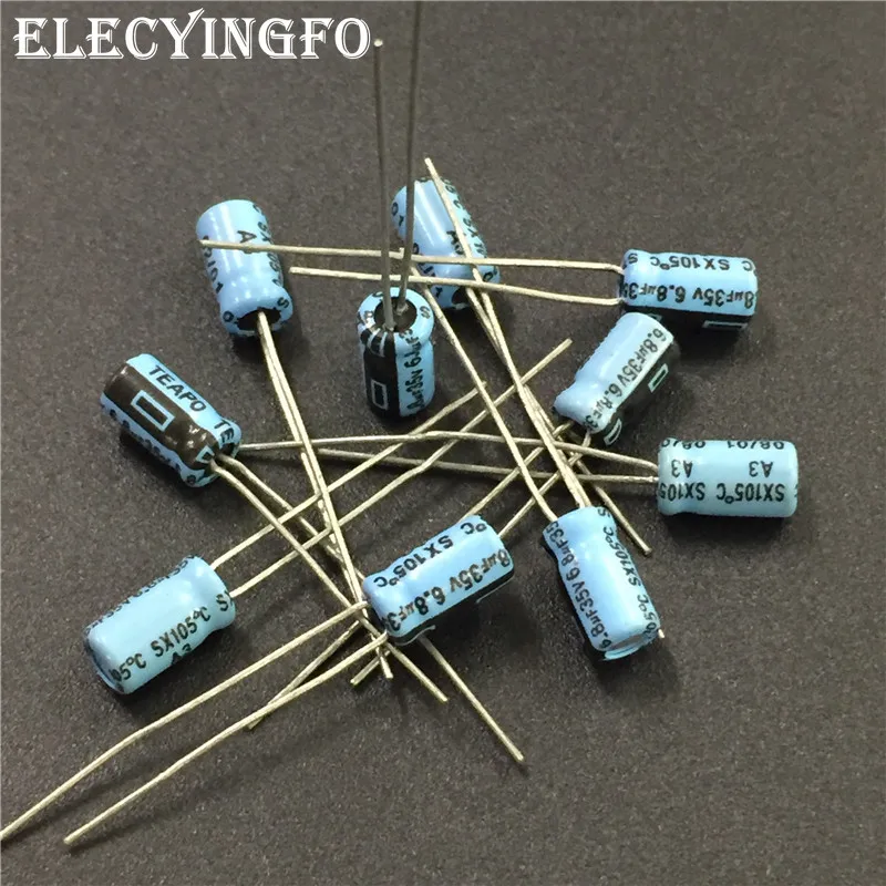 20 штук 6 8 мкФ 35V6.8uf TEAPO SX серии 4x7 мм 35V6.8uF Алюминий электролитический конденсатор с