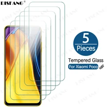 5 Sheets For Xiaomi Poco X3 F3 M3 Pro NFC GT 5G Tempered Glass For PocoX3 PocoF3 PocoM3 X 3Pro 3NFC Tremp Safety Glass Movie Cam