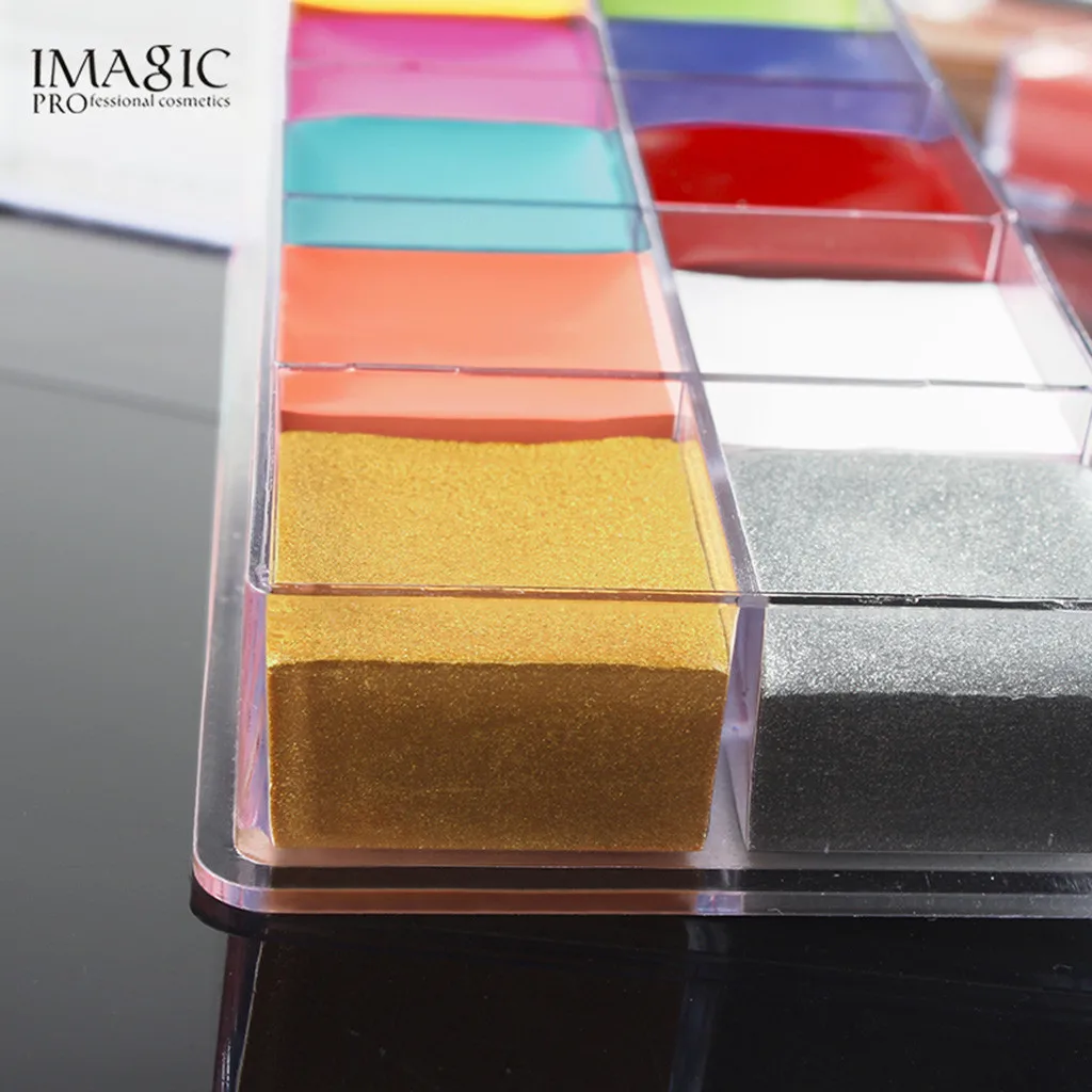 IMAGIC, 12 цветов, масляная краска для тела, краска для лица, пигмент для красоты, набор для макияжа, косметическая краска, коробка, вечерние, праздничные, макияж, дизайн