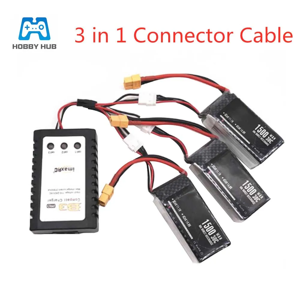 3 в 1 зарядный кабель для QAV250 GE260 RD350 ED290 ADS400 QAV400 QAV500 GE300 11 V 3S Батарея параллельной