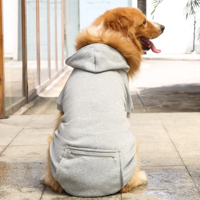 

Dog Hoodies Coat With Pocket Winter Warm Pet Hooded Sweatshirt For Small Large Dogs Autumn Winter Outfit Apparel Costume
