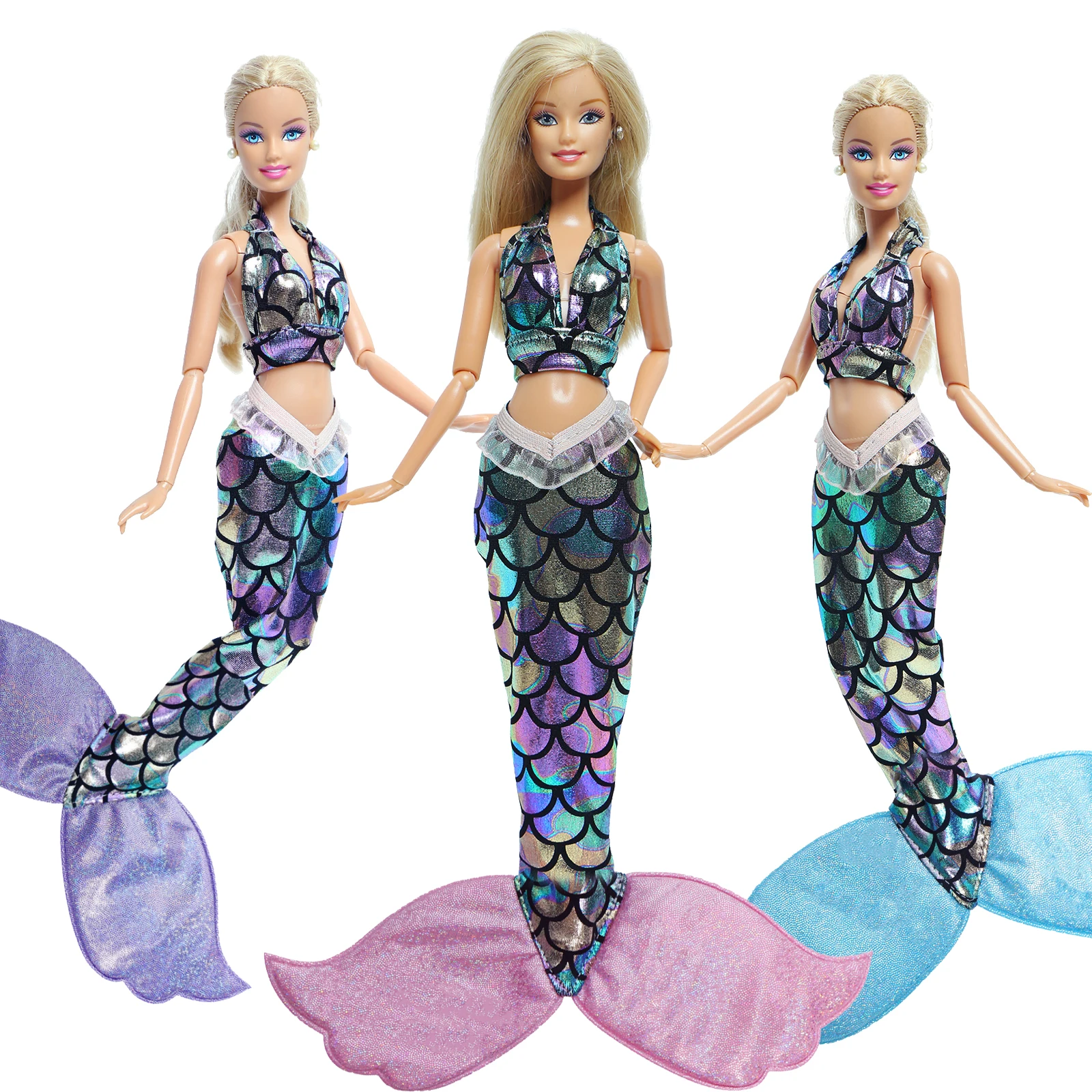 BJDBUS Кукольное платье ручной работы сказочная вечерние Русалка Хвост Платье Юбка