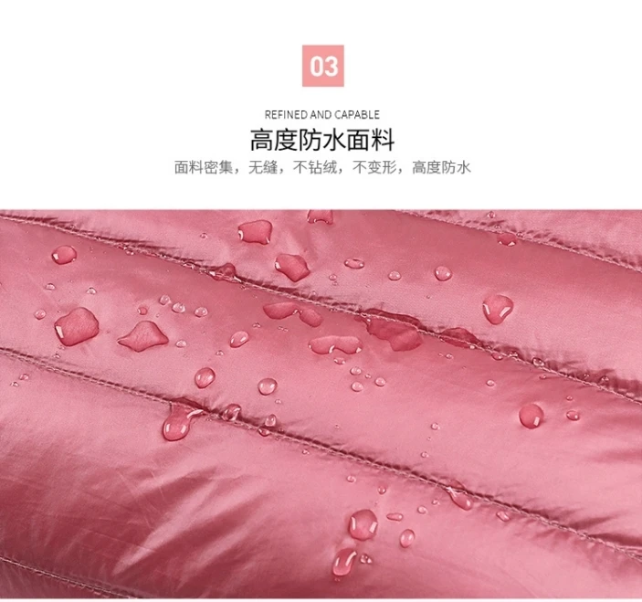 Winter Women Down Coat Jacket Ultralight Thin White Duck Down Hooded and Vest Jackets Long Sleeve Parka Female Portable Outwear