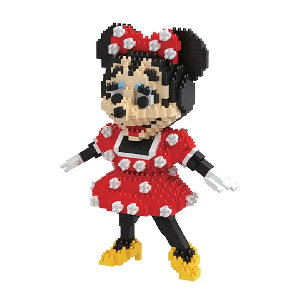 

Building Blocks Model Toys Mini Size Cartoon Character Mouse Duck Dog Goofy Educational Creative Bricks Fun Toys for Children