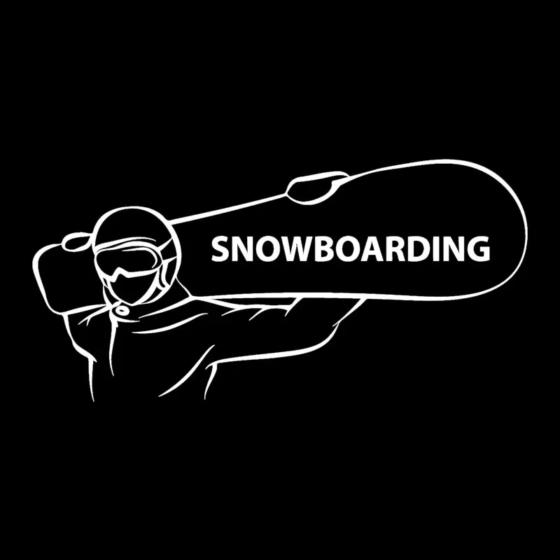 Volkrays Fashion Car Sticker Snowboarding Extreme Sports Snowboarder Motorcycle Reflective Vinyl Decal Black/Silver 7cm*16cm | Автомобили