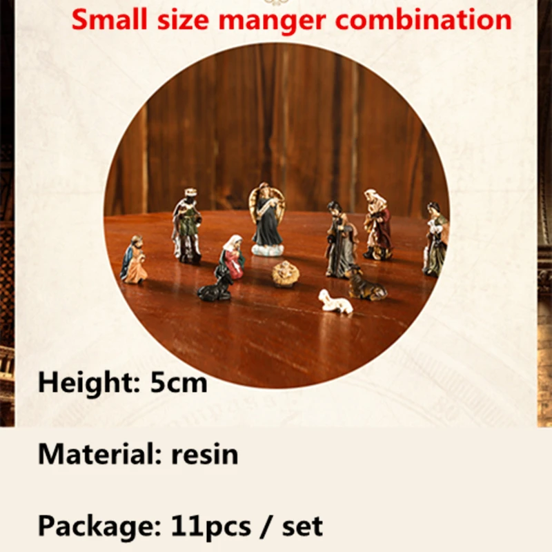 11 шт. мини-христианские наборы Рождественская сцена домашний декор ремесла