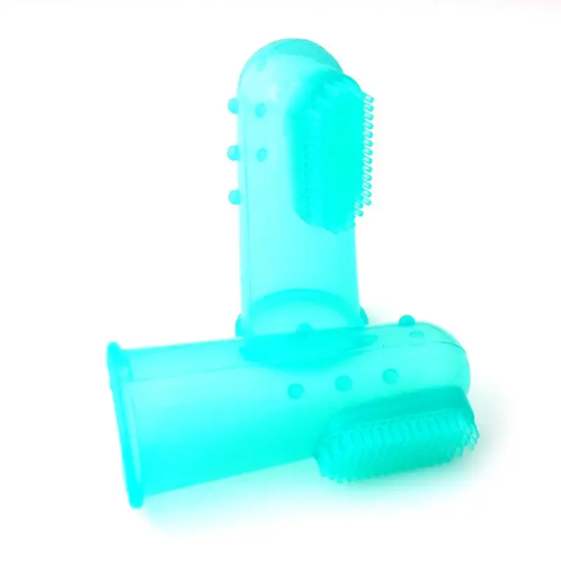 

New Selling Colorful Super Soft Pet Finger Toothbrush Teddy Dog Brush Bad Breath Tartar Teeth Tool Dog Cat Cleaning Supplies