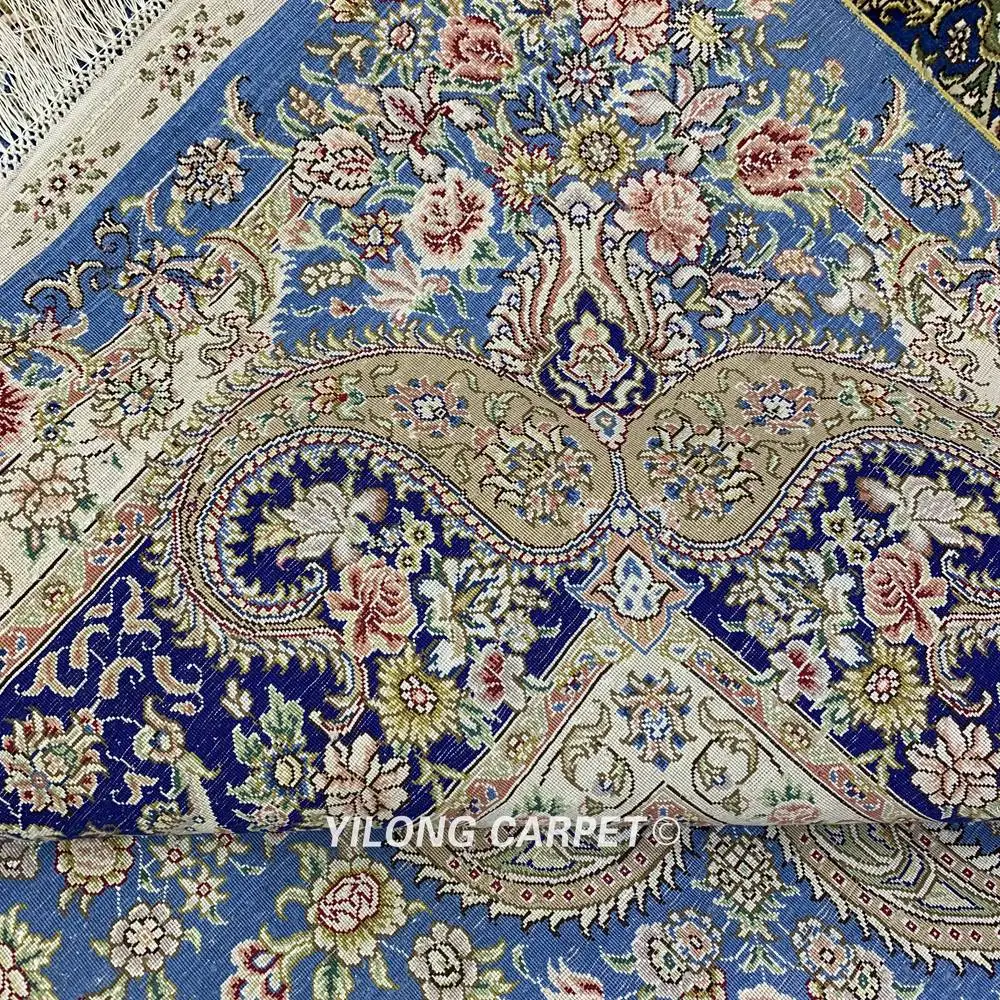 Yilong 8,2 'x11. 2' античный ковер ручной работы, Восточный ковер, темно-синий турецкий ковер(SL194A