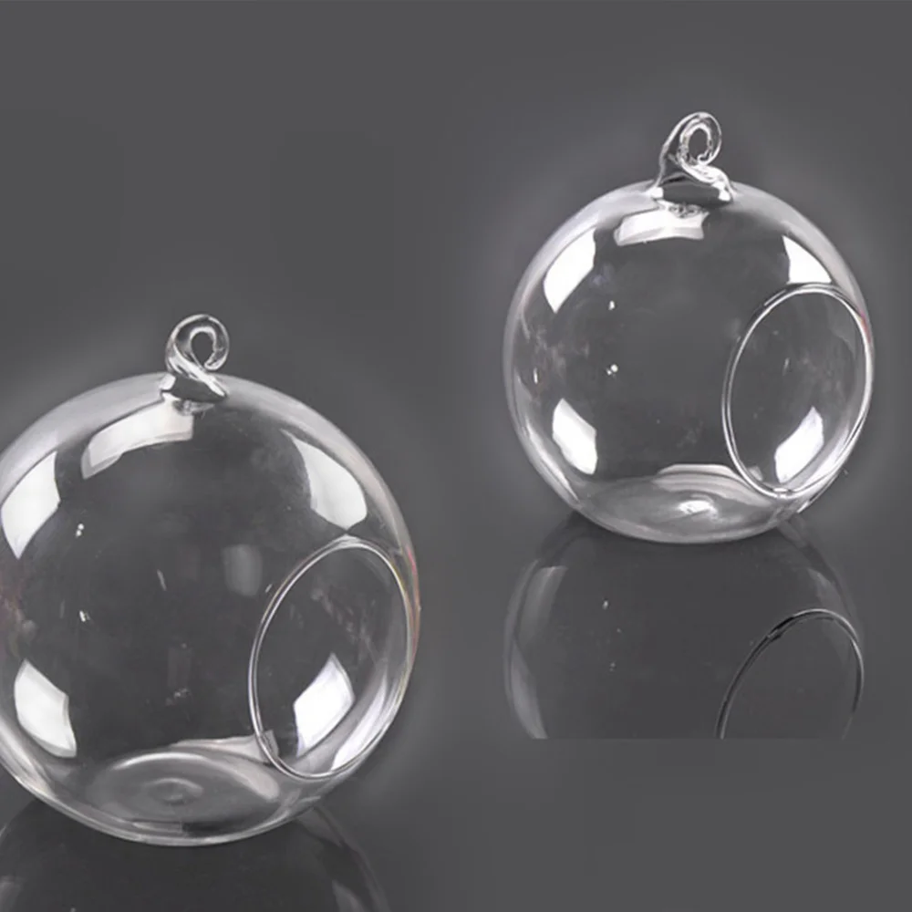 4 шт. прозрачная подвесная стеклянная ваза Форма шарика цветок террариумные