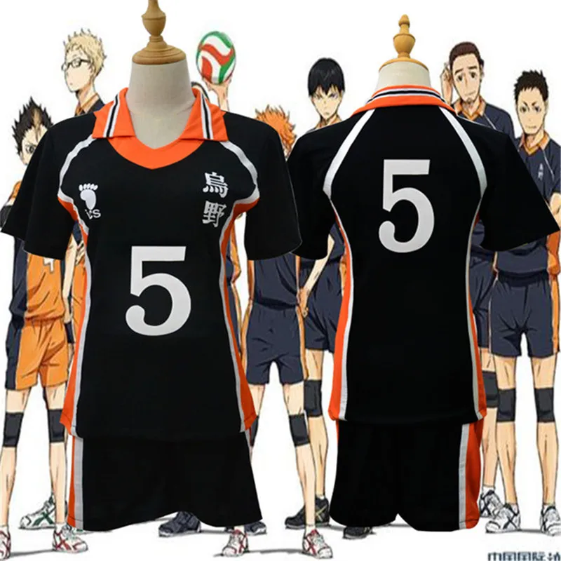 Спортивная одежда униформа Аниме Haikyuu Cosplay Костюм Karasuno школьная форма для