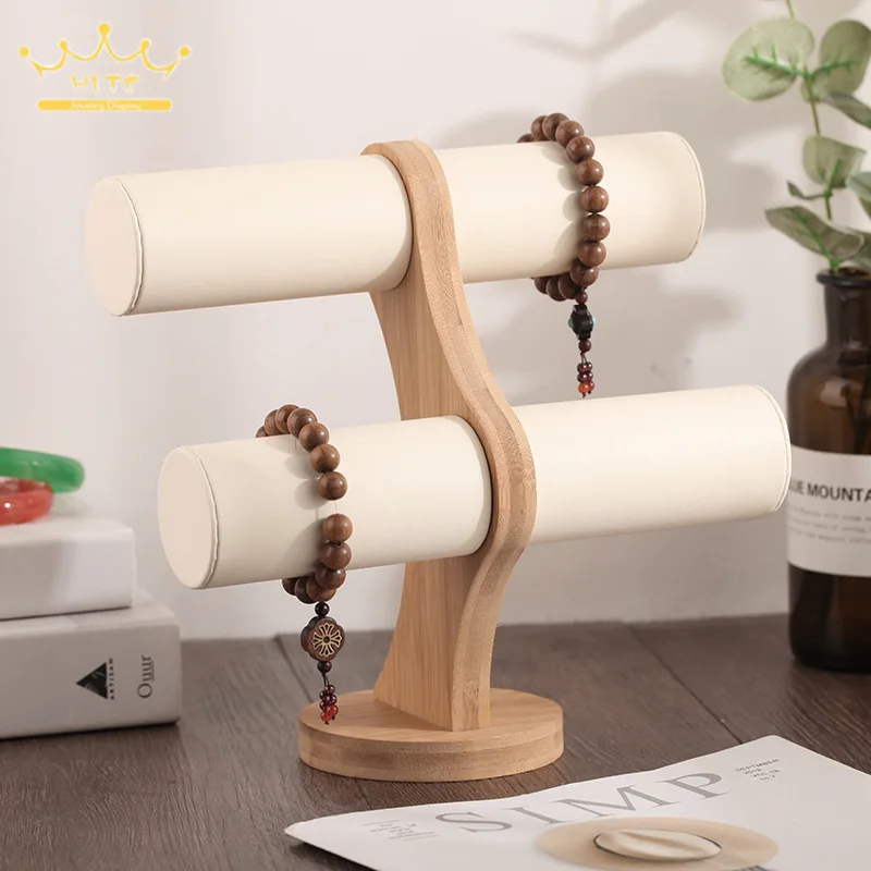 

Bamboo and Wood Single Bracelet Stand Double Bracelet Stand Watch Display Props Display Necklace Stand Display
