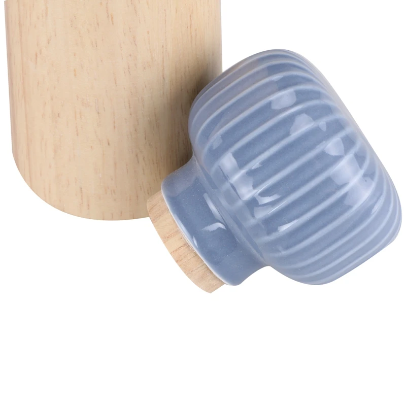 

Salt and Pepper Mill Wood Pepper Shakers with Strong Adjustable Ceramic Grinder with Ceramic Rotor