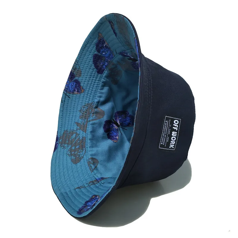 

2021new street fashion brand sun hat fisherman hat net red hat female double-sided wide brim simple and versatile casual pot hat