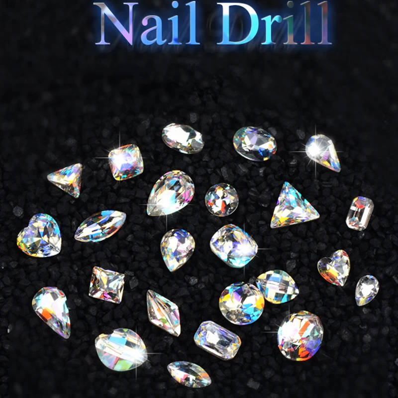 

LEMAX Mix/Wheel 3D Crystal Gems Nails Art Decorations Glass Drill DIY Jewelry Nail Art Charms Diamond Glue In The Nail L524
