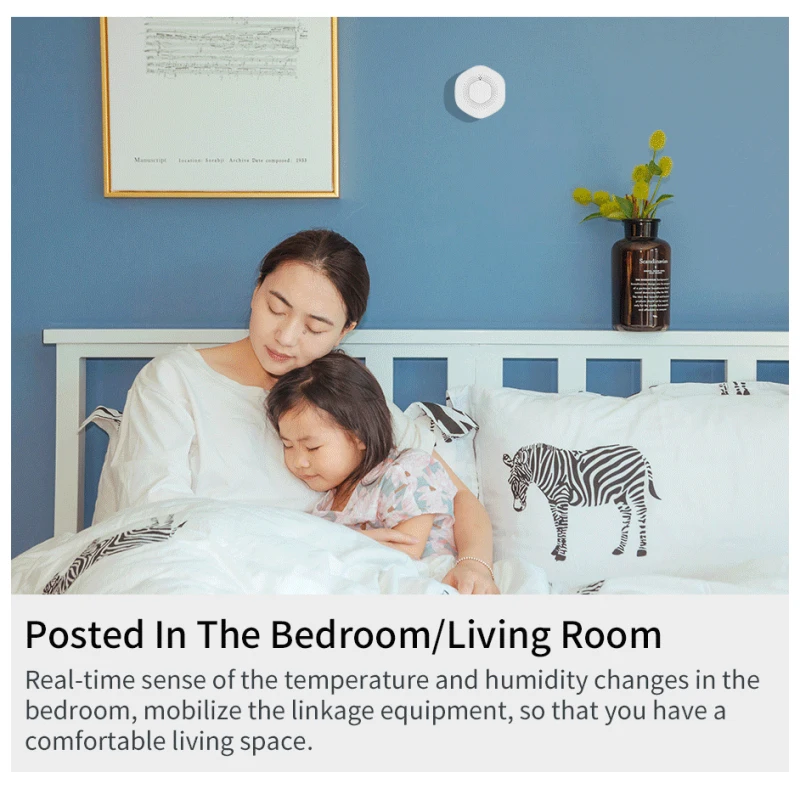 

Tuya Smart Zigbee Temperature And Humidity Wireless Sensor Smart Home Remote Control APP Linkage Temperature And Humidity Alarm