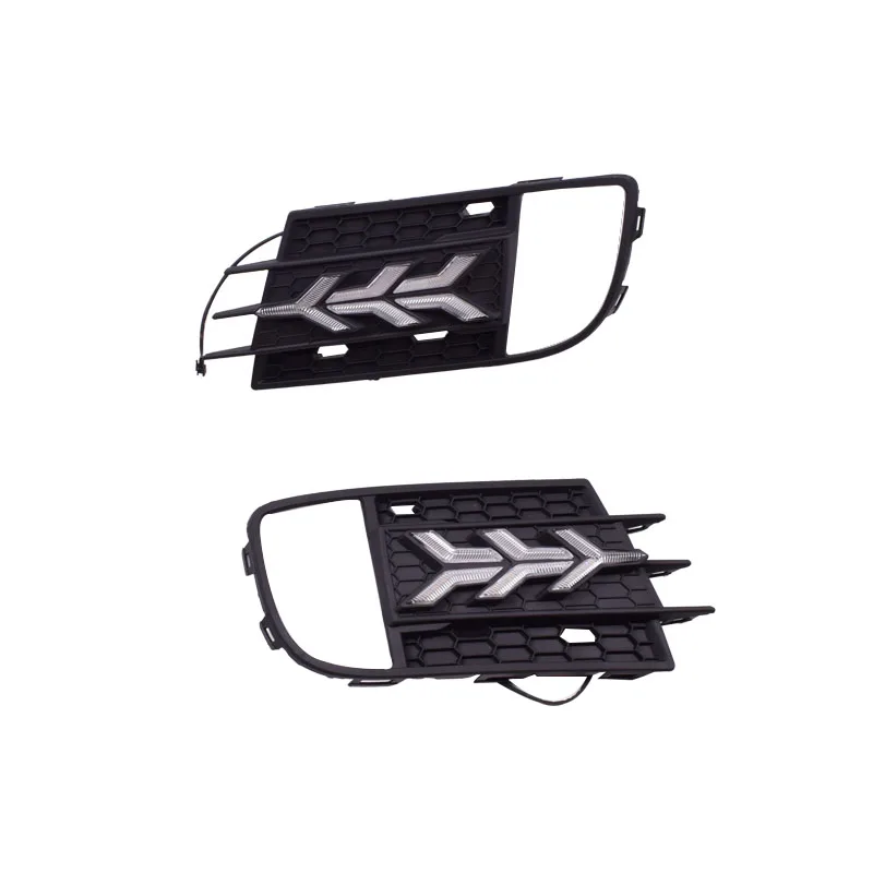 

YUANEN led drl daytime running light for Volkswagen Tiguan 2013-2016 with Dynamic moving yellow turn signal and blue night light