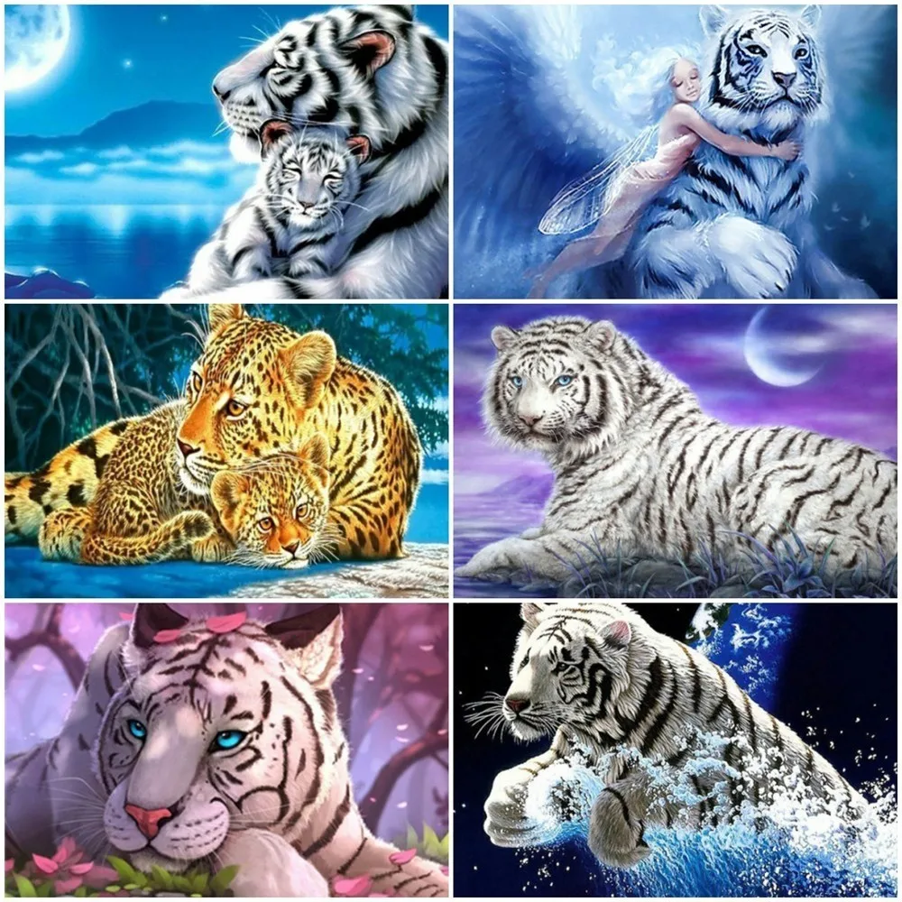 Алмазная мозаика полная дрель квадратные животные алмазная живопись тигром