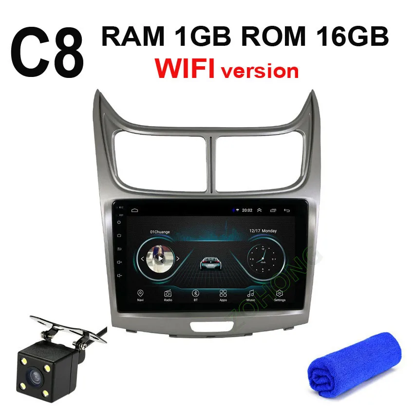 C8 1G 16G CAM DSP 36EQ 4G 2.5D Android9.0 автомобильный мультимедийный плеер для Chevrolet Sail 2010 2011 2012 2013 автомобильный DVD gps навигация Авторадио Стерео - Цвет: C8 1G 16G CAM