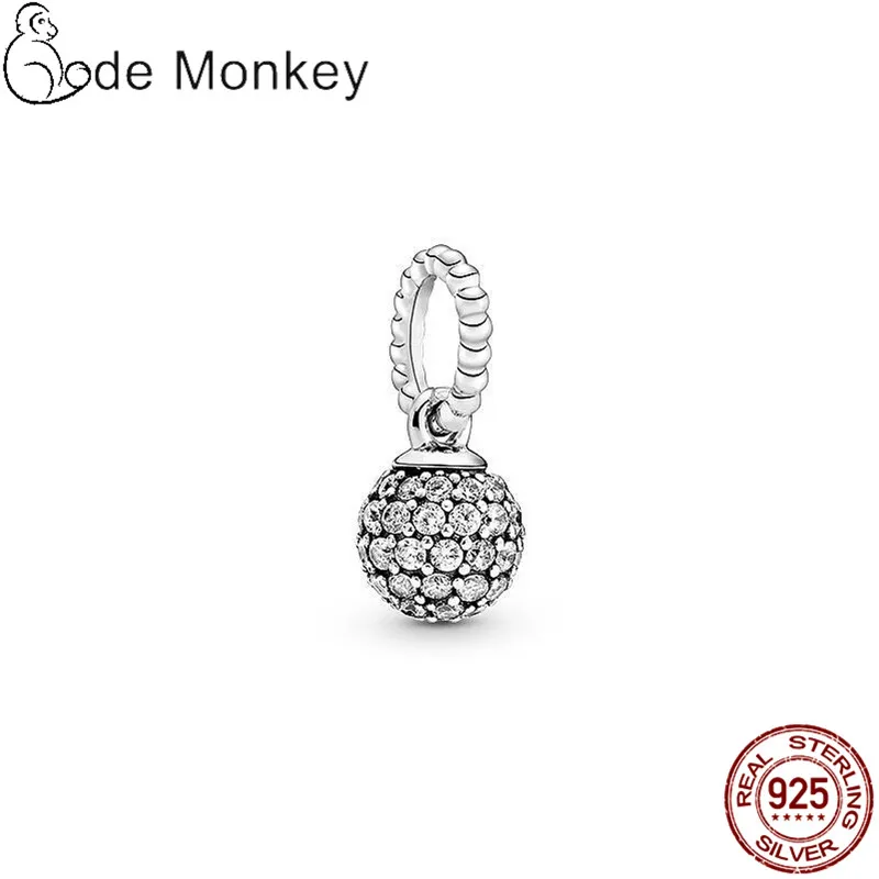 CodeMonkey Новый розовый Золотой и серебристый цвет прозрачный CZ Круглые бусины