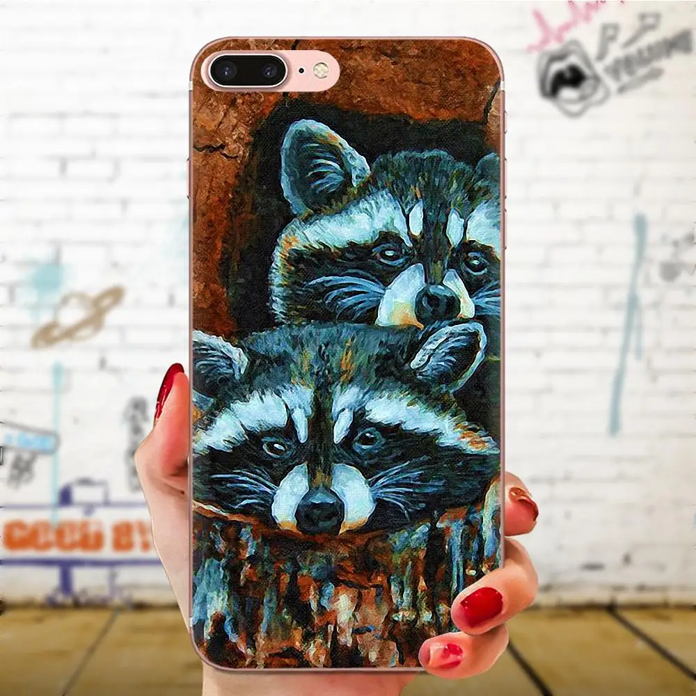Animal Raccoon Art Coque Back Cases Shockproof For Galaxy J1 J2 J3 J330 J4 J5 J6 J7 J730 J8 2015 2016 2017 2018 mini Pro | Мобильные