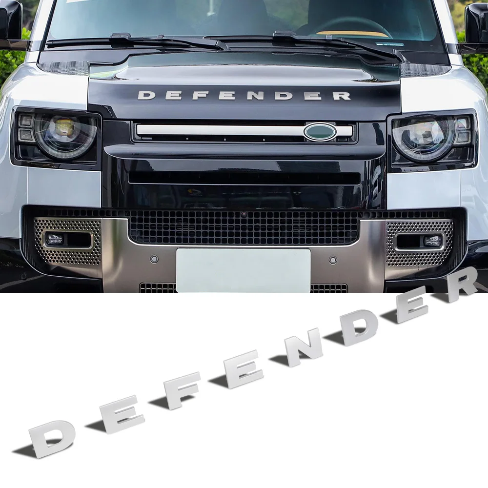 

Car Head Bumper Tailgate Nameplate Sticker Car Logo For Land Rover Defender Car Styling 3D Letters Badge Decals Auto Accessories