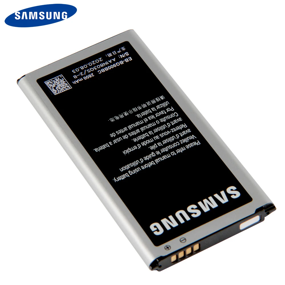 Оригинальный аккумулятор Samsung EB BG900BBE BG900BBU для S5 G900S G900F G900M G9008V 9006V 9008W 9006W G900FD NFC 2800