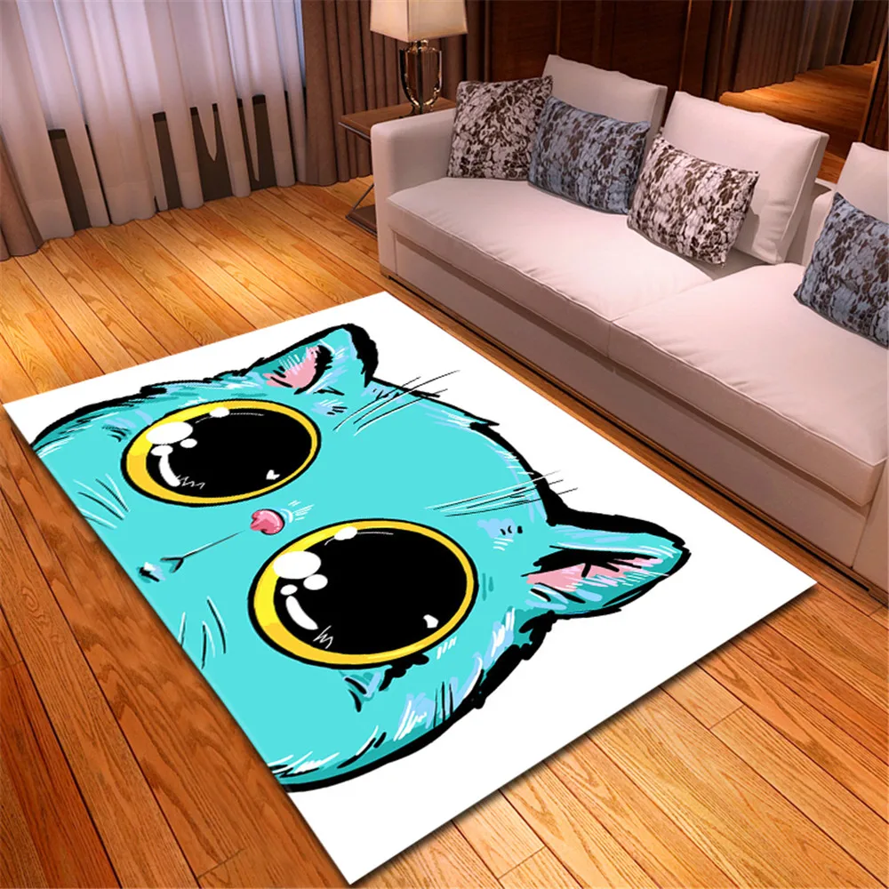 

Cartoon Pet Dog Parlor Area Rug Flannel Non-slip Girls Kids Room Decor Bedside Floor Mat Living Room Carpet for Home Decor