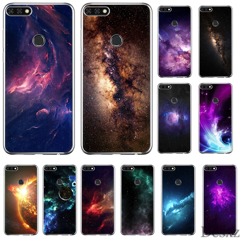 Мобильный чехол для телефона TPU huawei P30 P20 P10 P8 P9 Lite Pro P Smart Z Plus Antasy Nebula Space Star