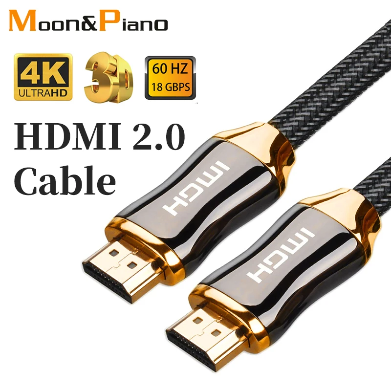 Кабель с разъемом штырь HDMI совместимый кабель 2 0 провод 4K HD 60 Гц высокоскоростной