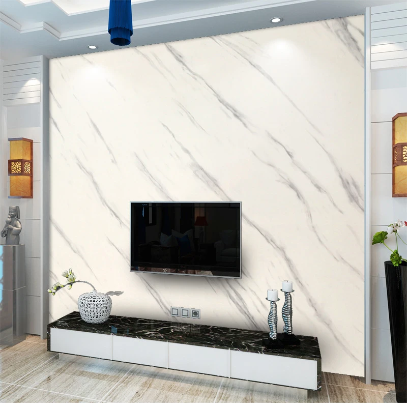 

1M Self-Adhesive Marble PVC Wallpaper Waterproof Wall Sticker DIY Kitchen Oilproof Sticker Background Wall Instant Sticker