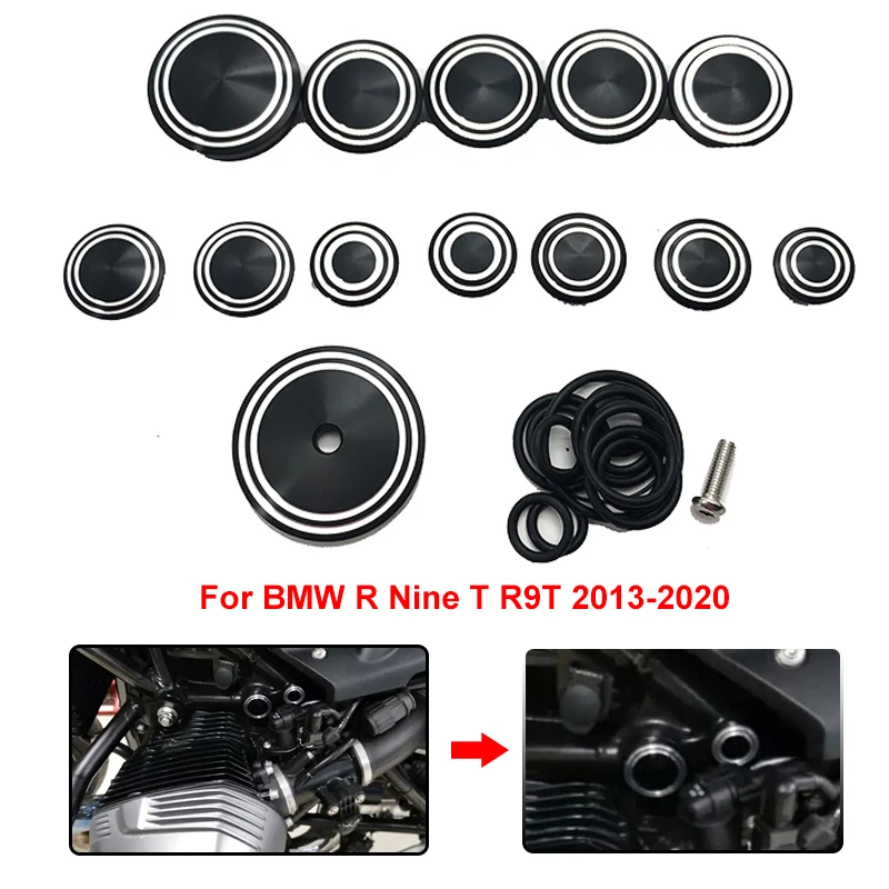 

Motorcycle Frame Hole Caps Cover Plug Kit Decor Protection for BMW R Nine T NineT R9T Pure Racer Scrambler Urban G/S 2013-2020