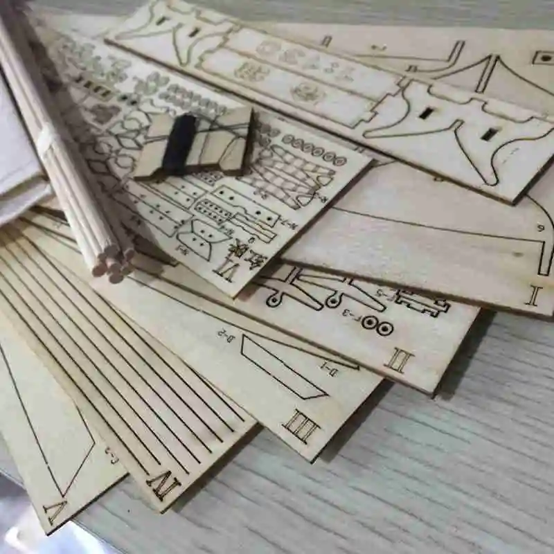 Деревянная 3D модель парусника 1:100 ручная сборка деревянная художественная