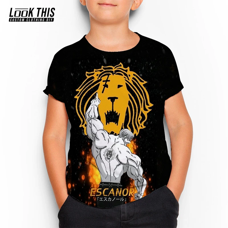 

The Seven Deadly Sins 3D Boy T Shirts Summer 2021 Children Clothing Hot Anime T-Shirts Girls Street Short Sleeve Pullover Tops