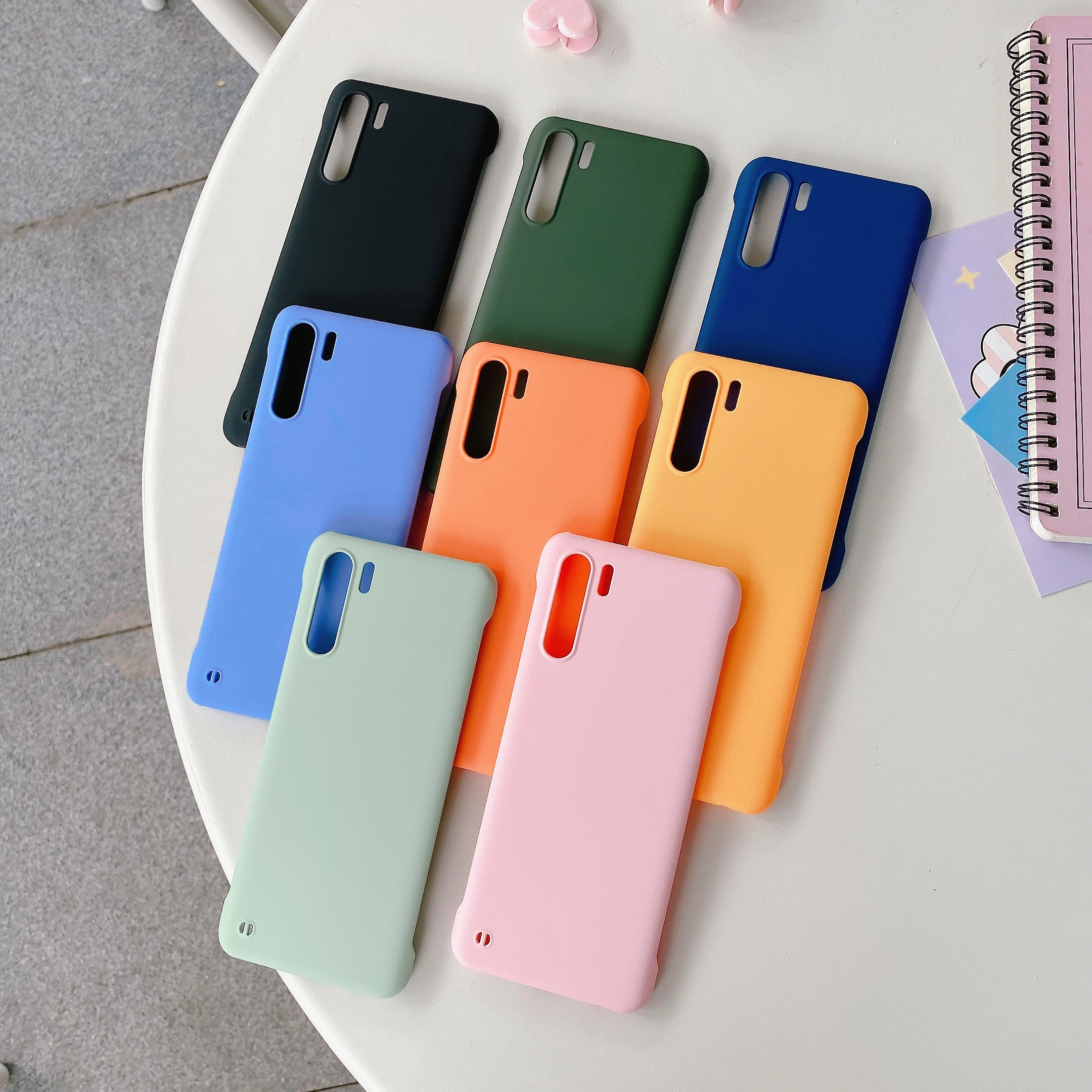 Тонкий матовый безрамочный чехол для телефона s OPPO A91 тонкий карамельного цвета