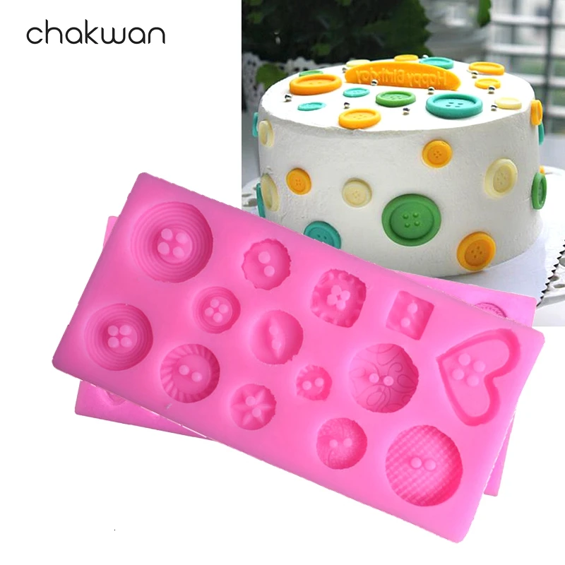 DIY силиконовые кнопки формы для выпечки шоколада помадной печенья силиконовая
