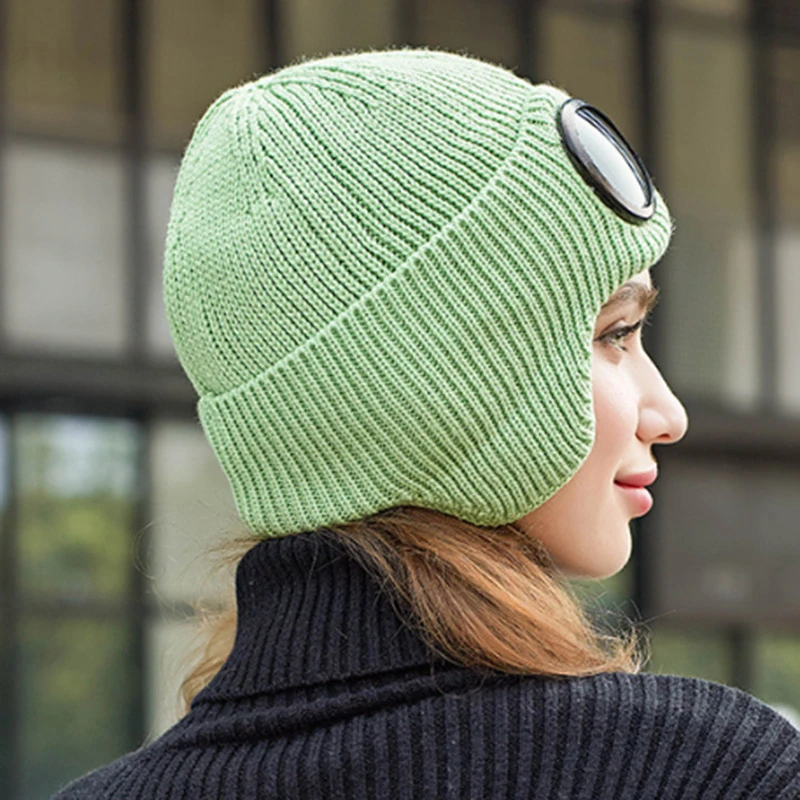 Ветрозащитные очки искусственная трикотажная шляпа женская маска толстая