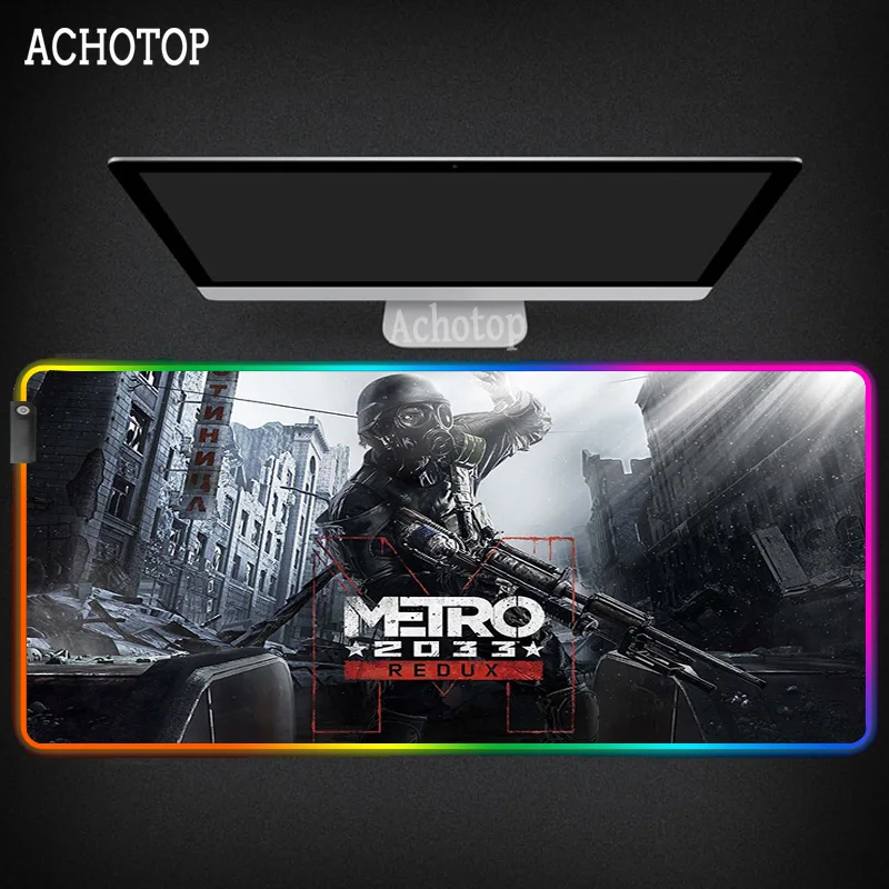 

DIY Custom Gaming Mouse Pad Computer Mouse Pad XXL Large Mouse Pad PC Gamer RGB Big Mouse Carpet PC Desk RGB Mat Metro 2033