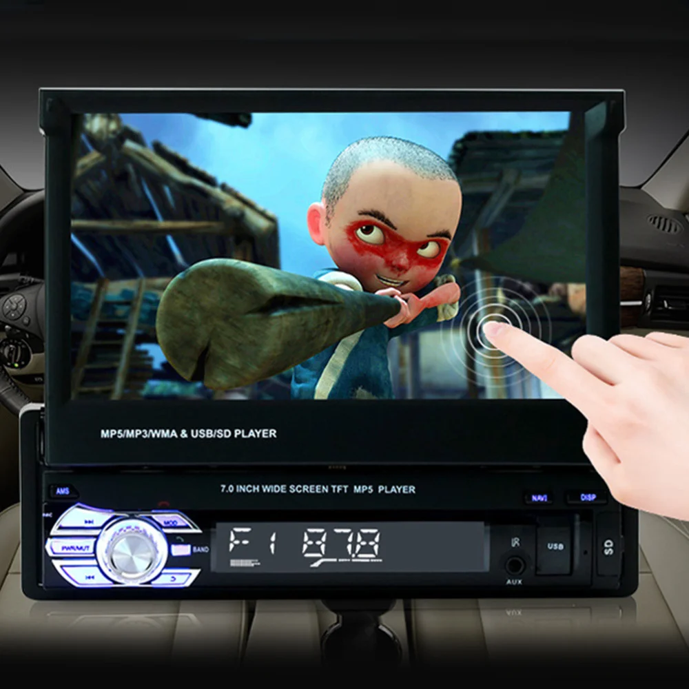 

1Pc 7 Inches Flexible Professional Car Mp5 Player Mp3 Radio AIO Machine