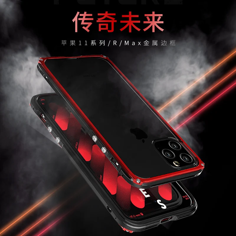 Броня металлический бампер противоударный чехол для iPhone 11 Pro Max чехол сверхмощный защитный чехол для iPhone 11 Pro чехол X XR XS Max