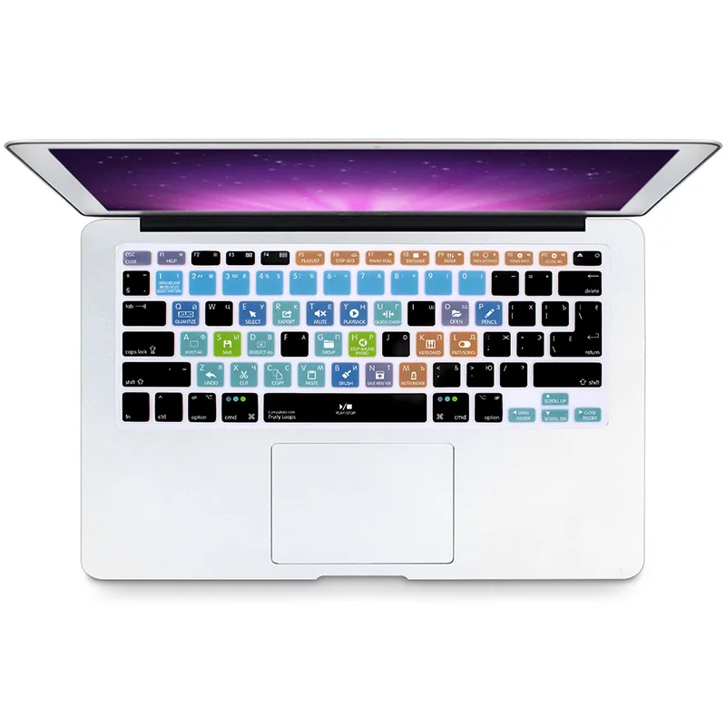 Чехол для клавиатуры HRH FL Studio с русскими клавишами силиконовый чехол MacBook Air Pro Retina